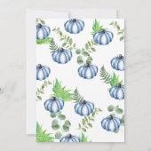 Blauwe Boho een kleine pompoen is onderweg Kaart (Achterkant)