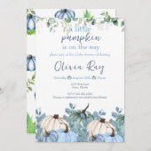 Blauwe Boho een kleine pompoen is onderweg Kaart (Voorkant / Achterkant)