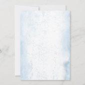 Blauwe Boho Floral Elegant & Chic Wedding Kaart (Achterkant)