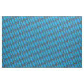 Blauwe boho veren blauw en grijs stof (Fat Quarter)