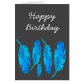 Blauwe boho waterverf vether (Voorkant)