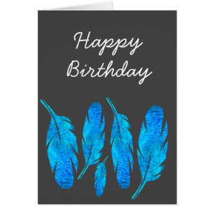 Blauwe boho waterverf vether