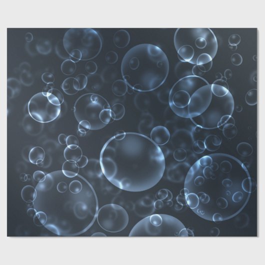 Blauwe bokeh cadeaupapier (Vlak)