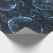 Blauwe bokeh cadeaupapier (Hoek)