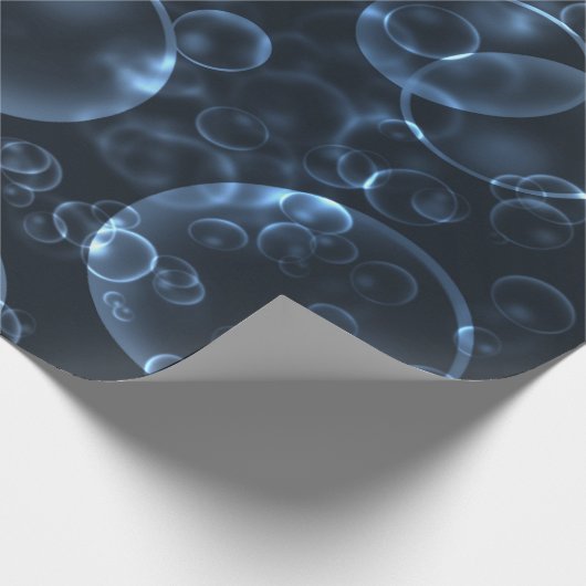 Blauwe bokeh cadeaupapier (Hoek)