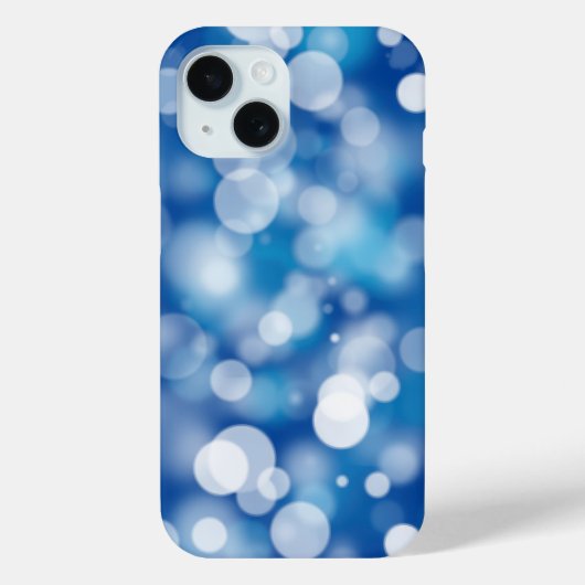 Blauwe Bokeh feestverlichting Case-Mate iPhone Case (Achterkant)