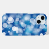 Blauwe Bokeh feestverlichting Case-Mate iPhone Case (Achterkant (horizontaal))