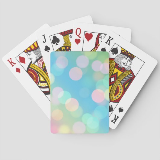 Blauwe Bokeh Lights Speelkaarten (Achterkant)