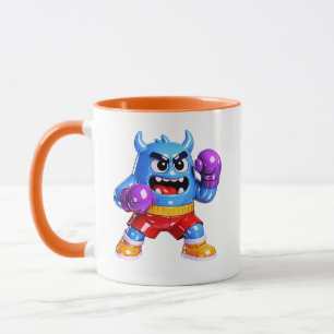 Blauwe Boksmijn Monster Illustratie Mok