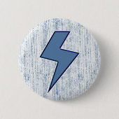 Blauwe Bolt Ronde Button 5,7 Cm (Voorkant)