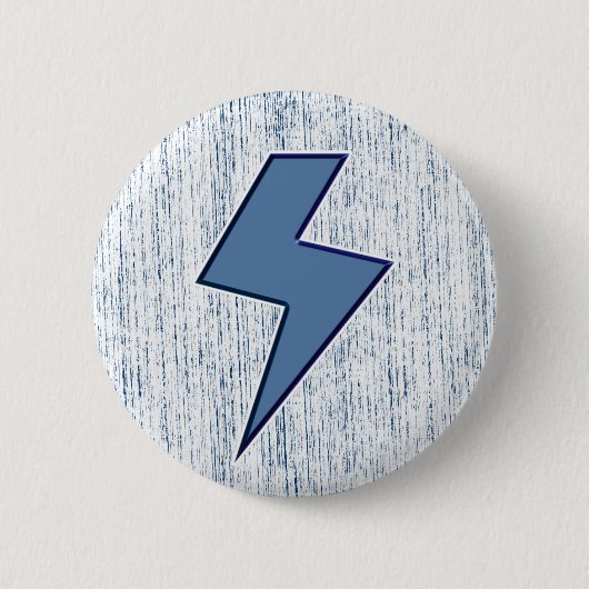 Blauwe Bolt Ronde Button 5,7 Cm (Voorkant)