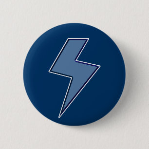 Blauwe Bolt Ronde Button 5,7 Cm