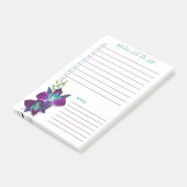 Blauwe Bom Dendrobium Orchid, gepersonaliseerd om  Post-it® Notes (Schuin)