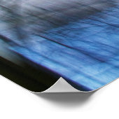 blauwe bomen poster (Hoek)