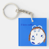 blauwe bonen tiener sleutelhanger (Voorkant)