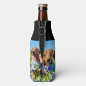 Blauwe Bonnet baby's Flesjeskoeler (Fles Achterkant)