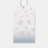 Blauwe Boog Baby Het is Koud Buiten Babyfeestje Cadeaulabel (Achterkant)