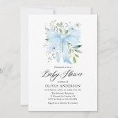 Blauwe Boog Baby in Bloei Bloemstuk Jongens Baby S Kaart (Voorkant)