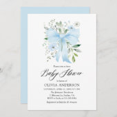Blauwe Boog Baby in Bloei Bloemstuk Jongens Baby S Kaart (Voorkant / Achterkant)