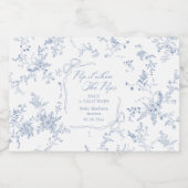 Blauwe Boog Baby Shower Knal het als ze knalt Likeurfles Etiket (Enkel label)