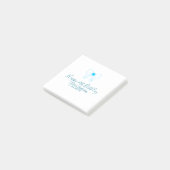 Blauwe boog blij 21e verjaardag naam datum meissty post-it® notes (Schuin)