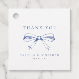  Blauwe Boog Bruiloft Dank u Bedankjes Labels