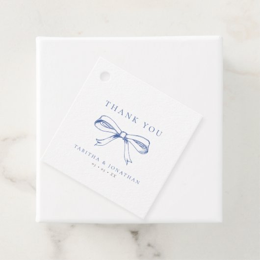  Blauwe Boog Bruiloft Dank u Bedankjes Labels (In situ)