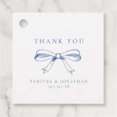  Blauwe Boog Bruiloft Dank u Bedankjes Labels (Voorkant)