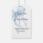 Blauwe Boog Bruiloftfeest Cadeaulabel (Achterkant)