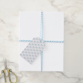 Blauwe Boog Cadeaulabel (Met Touw)