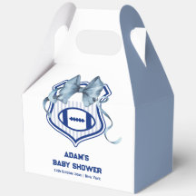 Blauwe Boog Crest Rookie Voetbal Sport Baby Shower