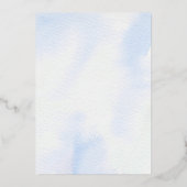 blauwe boog | doop folie uitnodiging (Achterkant)