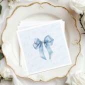 Blauwe boog elegante kalligrafie baby boy shower servet