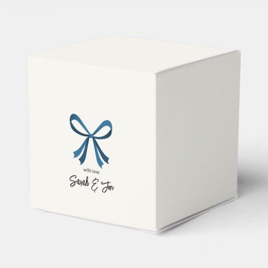 Blauwe boog en maretak bedankdoosjes (Achterkant)