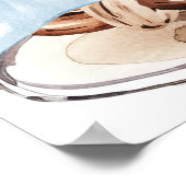 Blauwe Boog Espresso Martini Baby Shower Welkom Bo Poster (Hoek)