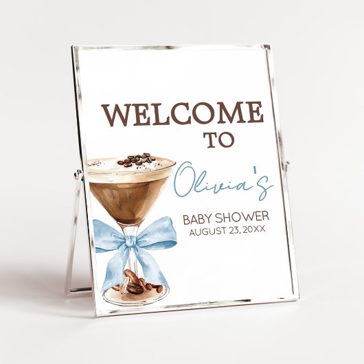 Blauwe Boog Espresso Martini Baby Shower Welkom Bo Poster