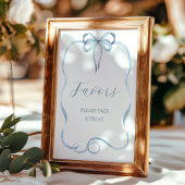 Blauwe boog geeft de voorkeur aan teken poster