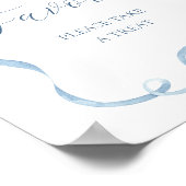 Blauwe boog geeft de voorkeur aan teken poster (Hoek)