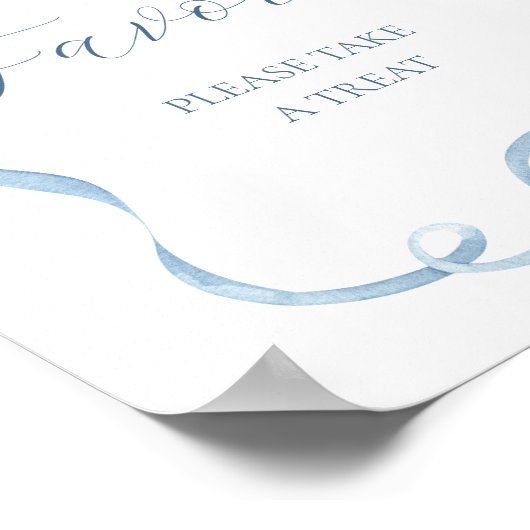 Blauwe boog geeft de voorkeur aan teken poster (Hoek)