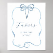 Blauwe boog geeft de voorkeur aan teken poster (Voorkant)