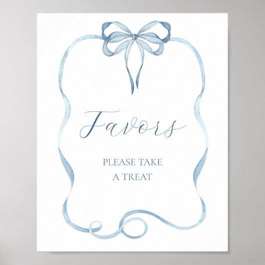 Blauwe boog geeft de voorkeur aan teken poster (Voorkant)