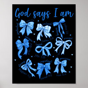 Blauwe Boog God Zegt Ik Ben Christelijk Meisje Vro Poster
