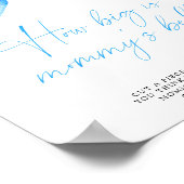 Blauwe boog - hoe groot is mama's buik spel poster (Hoek)