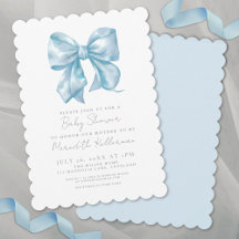Blauwe Boog Jongen Baby Shower