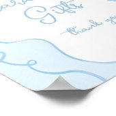 Blauwe boog Kaarten en geschenken Poster (Hoek)