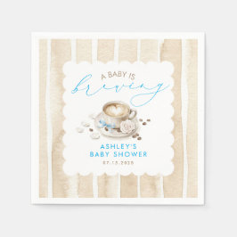 Blauwe Boog Koffie Baby Is Borrelend Jongens Baby Servet