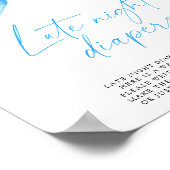 Blauwe boog - Late nacht luiers spel Poster (Hoek)