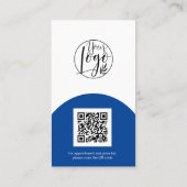 Blauwe boog make-up boho foto qr code logo visitekaartje (Achterkant)