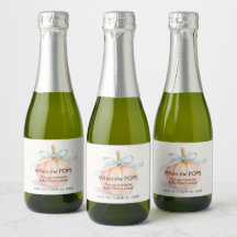 Blauwe Boog Pompoen Baby Shower Mini