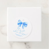 Blauwe boog - Pop het als ze poppen Bedankjes Labels (In situ)